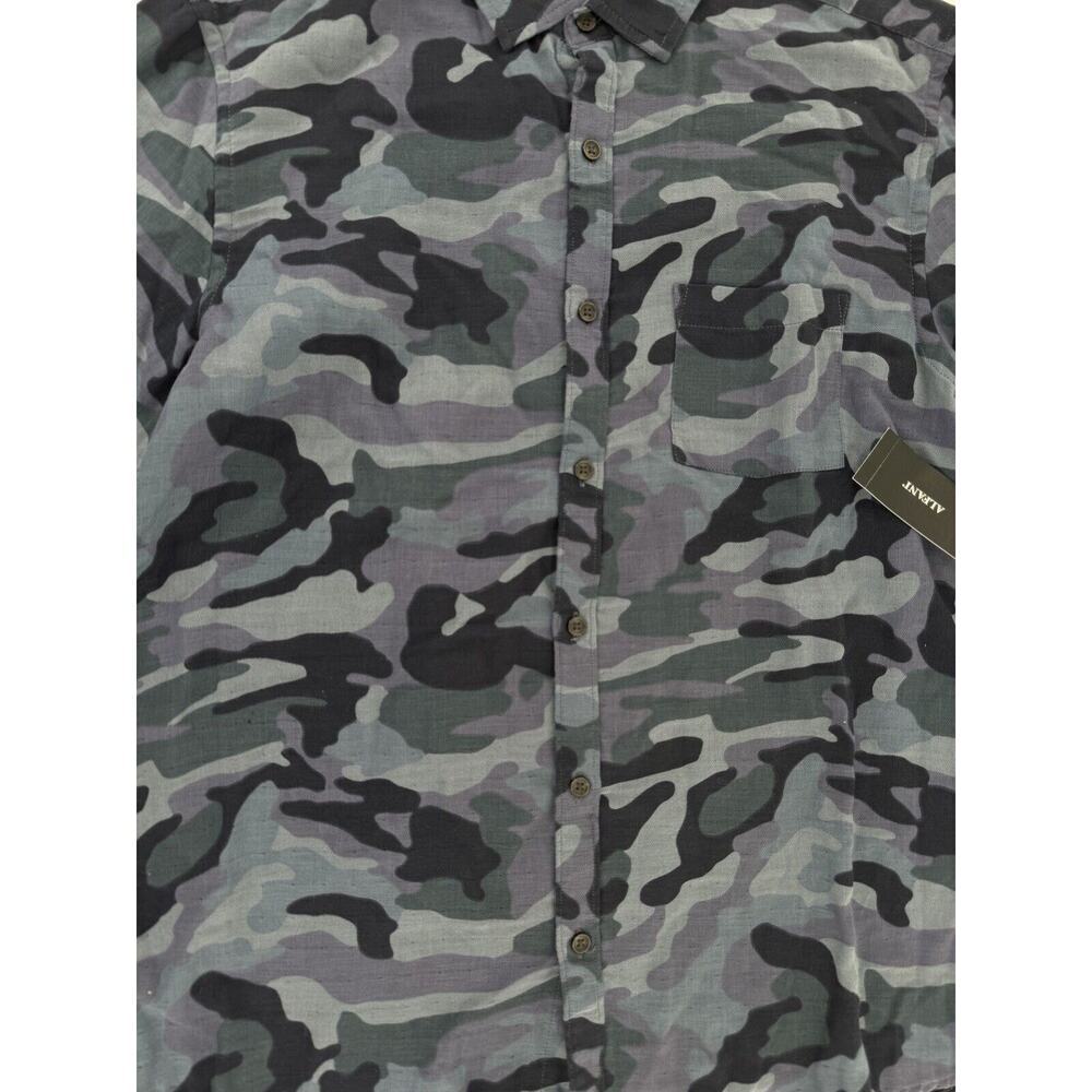 Alfani Men’s Shirt Sz S Camouflage Blue Button Front Pocket NWT​ - Picture 3 of 15